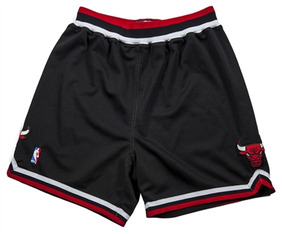 1997-98 Michael Jordan Game Used Chicago Bulls Black Shorts (Meza LOA)